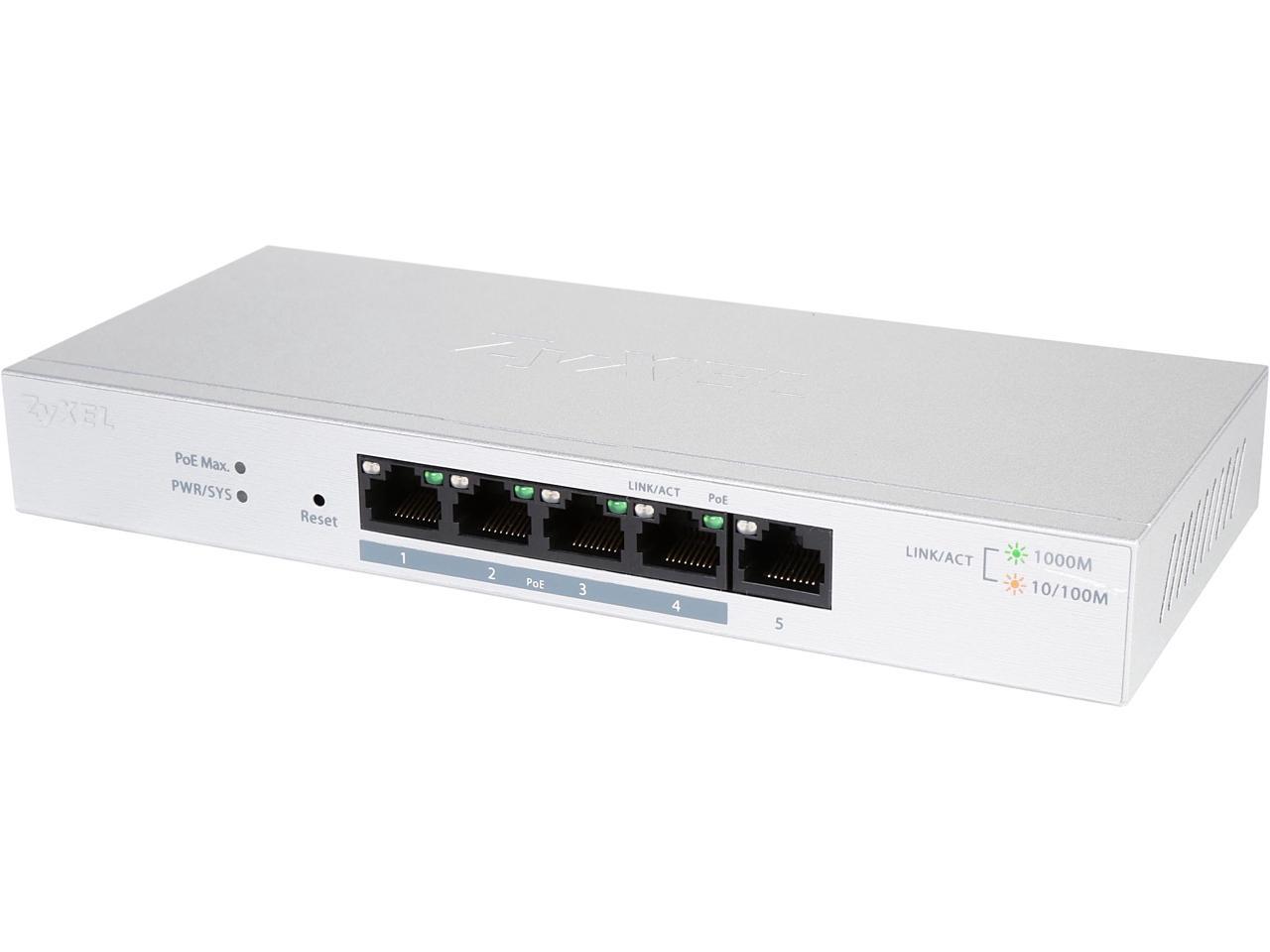 ZyXEL GS1200-5HP, 5-port GbE Web Managed PoE Switch