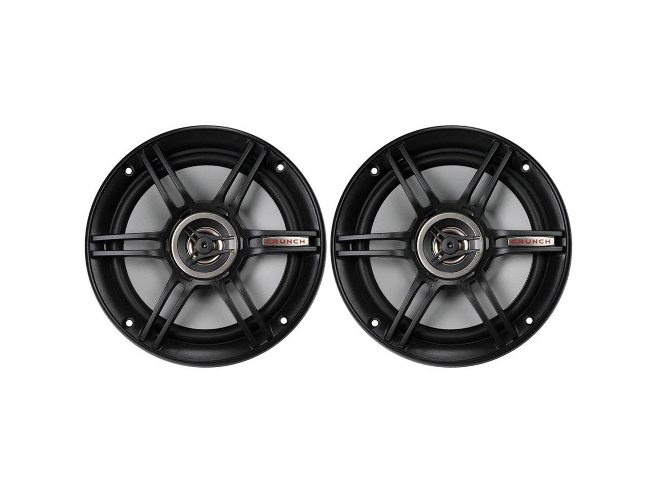 (Pack of 2) Crunch CS65CXS Full Range 3-Way Shallow Mount Car Speaker, 6.5 , Black