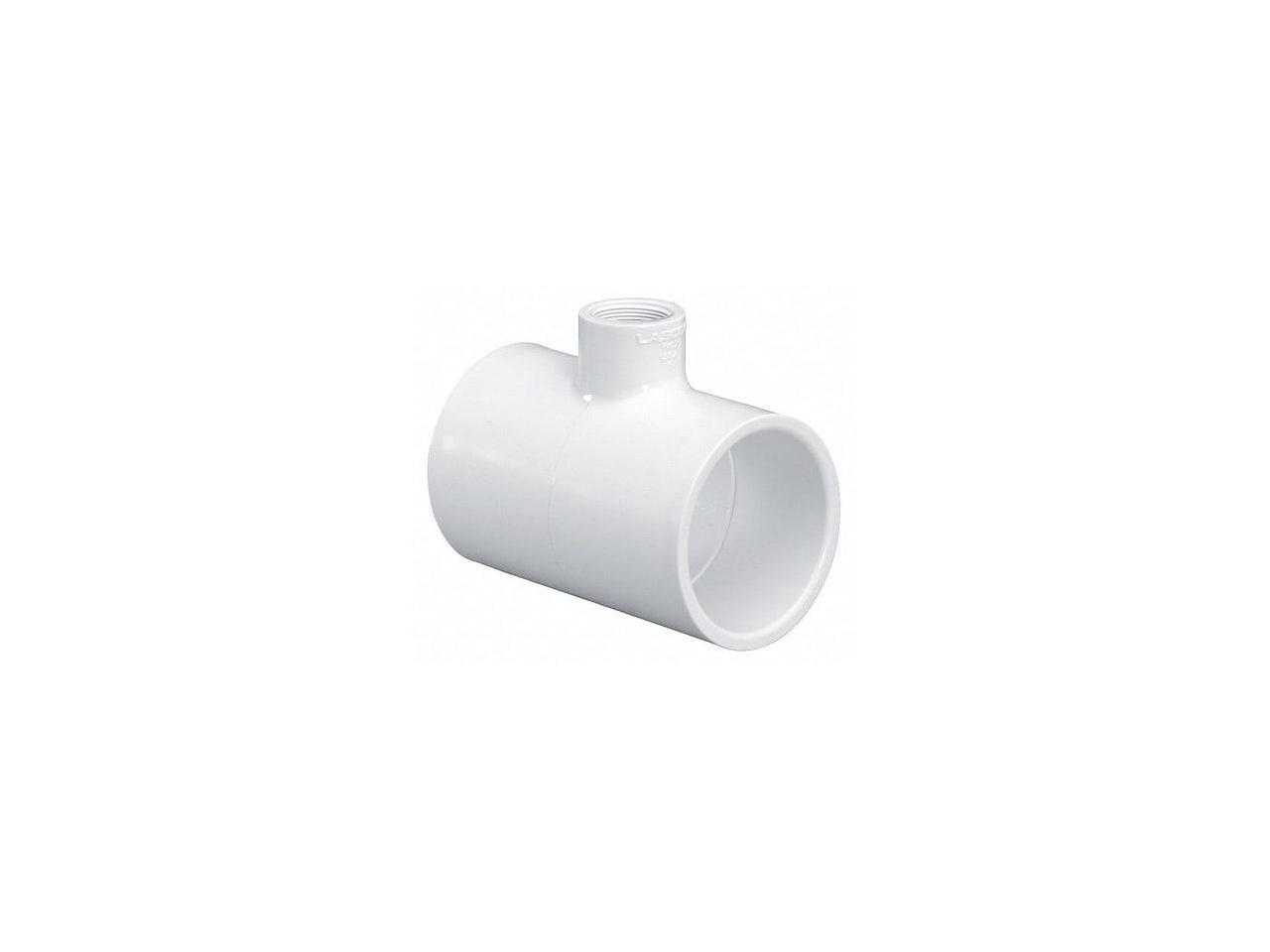 ZORO SELECT 401532 PVC Reducer Tee, Socket x Socket x Socket, 6 in x 6 in x 4