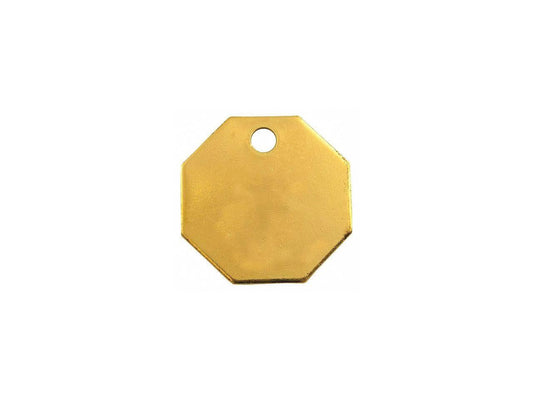 ZORO SELECT 41527 Tag,Brass,Yl,1-1/4 H x 1-1/4 W,PK100