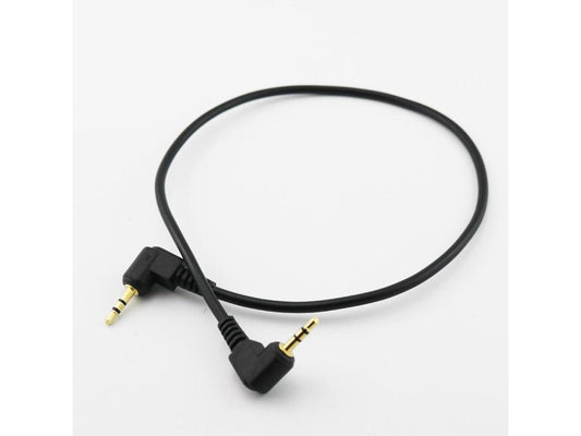 10pcs Gold Plated 2.5mm Male 3 Pole Right Angle to 2.5mm Right Angle Male TRS Stereo Adapter Aux Audio Cable 35cm