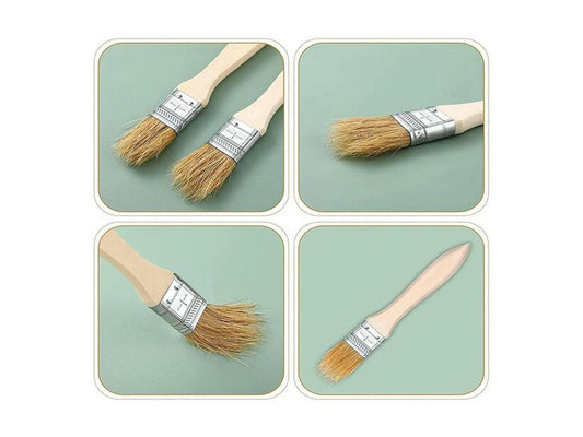 100Pcs 1 Inch Chip Paint Brushes Bulk, Small Paint Brush Brick Stain Paintbrushes Bristle Wood For Acrylic Paint, Crafts