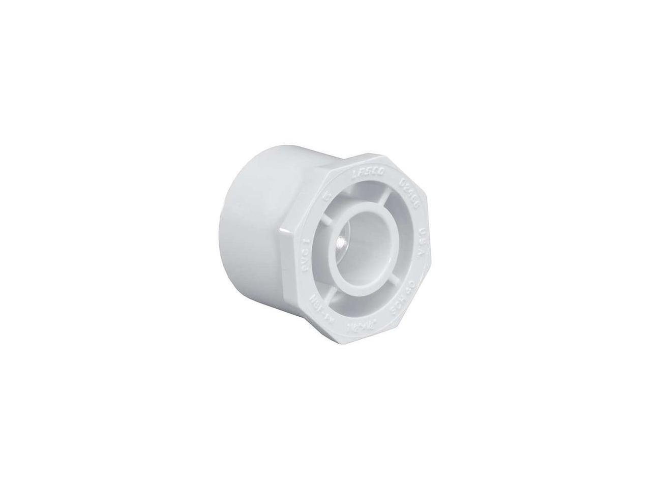 ZORO SELECT 437582 PVC Reducing Bushing, Spigot x Socket, 8 in x 4 in Pipe Size