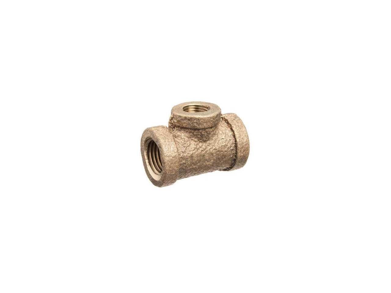 ZORO SELECT ZUSA-PF-10477 Tee,Brass, 1 1/4 x 3/4 x 1 1/4 in,FNPT