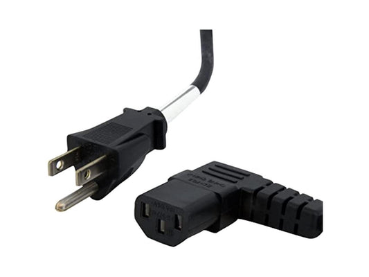 .Com 10Ft (3M) Computer Power Cord, 18Awg, Nema 5-15P To Right Angle C13, 10A 125V, Replacement Ac Power Cord, Pc Power Supply Cable, Printer / Monitor Power CordUl Listed (Pxt101l10)